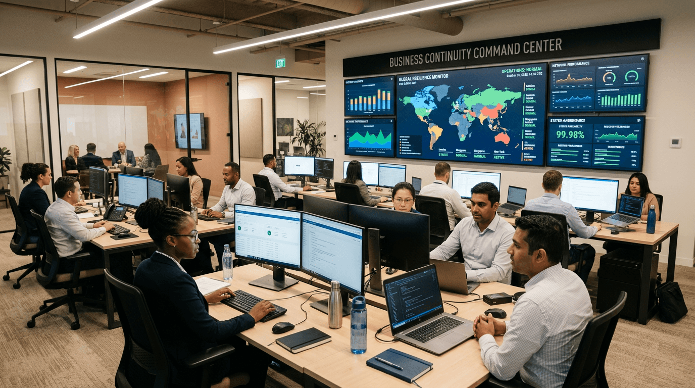 Office staff working normally at their desks